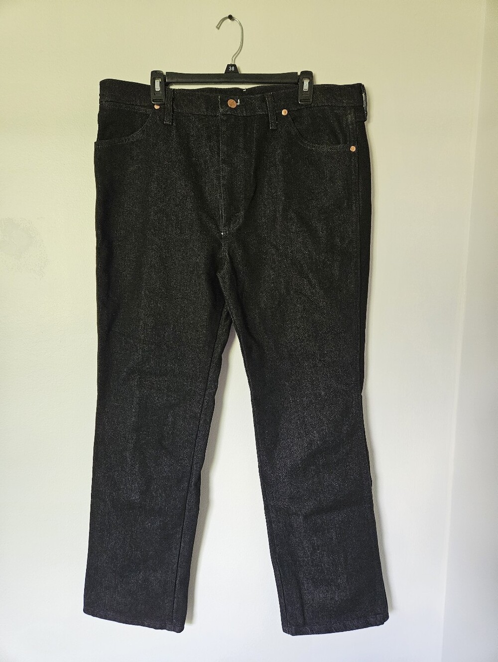 Wrangler Cowboy Cut Jeans, Slim Fit, Stretch, Black, Size 38×32